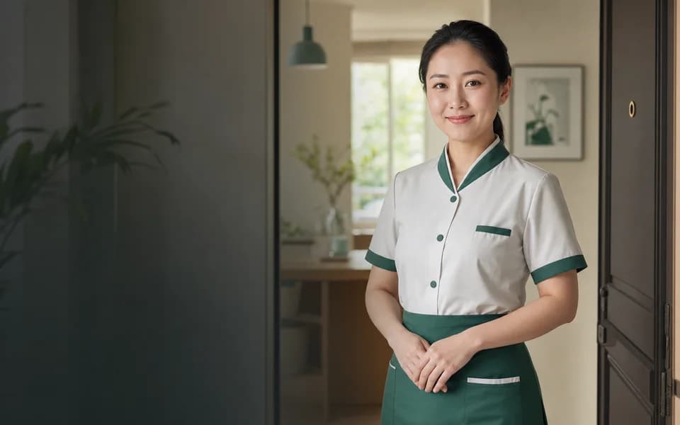 家政到家服务人员的职业形象照示例